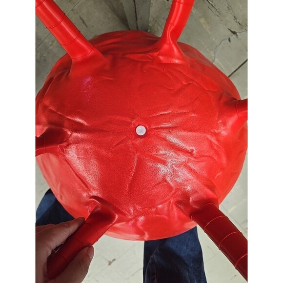 Inflatable Jumping Hop Ball Children Bouncing Ball with Handle Exercise Toy Red - Picture 2 of 4